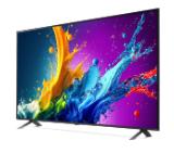 LG 65QNED80T3A, 65" 4K QNED HDR Smart TV, 3840x2160, DVB-T2/C/S2, Alpha 5 AI 4K Gen7, HDR 10 PRO, webOS 24 ThinQ, 4K Upscaling, WiFi 5, Voice Controll, Bluetooth 5.1, AirPlay 2, LAN, CI, HDMI, SPDIF, 2 pole Stand , Silver