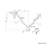 Neomounts by Newstar Next Slim Desk Mount, double display (topfix clamp & grommet)