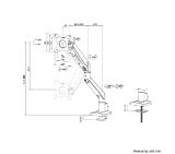 Neomounts by Newstar Next Slim Desk Mount, single display (topfix clamp & grommet)