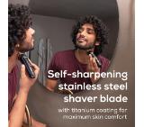 Beurer MN4X beard styler, 2 Attachments, slim titanium contour blade, Battery and mains operation, LED display, 10 cutting lengths, 2 comb attachments with length adjustment: 3-7 and 8-12 mm,Water-resistant