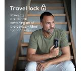 Beurer MN5X hair clipper, 7 Attachments, 6 adjustable cutting lengths and 4-stage fine adjustment, LED display with battery display, Battery and mains operation, travel lock display and charge display, storage bag