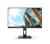 AOC 27P2Q, 27" IPS WLED, 1920x1080@75Hz, 4ms GtG, 300cd m/2, 1000:1, 50M:1 DCR, Adaptive Sync, FlickerFree, Low Blue Light, 2Wx2, Tilt, Height Adjust, Pivot, Swivel, D-SUB, DVI, HDMI, DP, USB hub