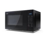 Sharp YC-MG252AE-B, Fully Digital, Built-in microwave grill, Grill Power: 1000W, steel/painted grey, 25l, 900 W, Housing Material Microwave-Steel, LED Display Blue, Timer & Clock function, Child lock, Defrost, Cabinet Colour: Black