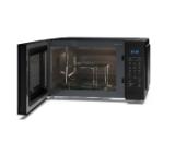 Sharp YC-MG252AE-B, Fully Digital, Built-in microwave grill, Grill Power: 1000W, steel/painted grey, 25l, 900 W, Housing Material Microwave-Steel, LED Display Blue, Timer & Clock function, Child lock, Defrost, Cabinet Colour: Black