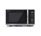 Sharp YC-QG204AE-B, Semi Digital, Flatbed,  Built-in microwave grill, Grill Power: 1000W, Plastic and Glass/Painted, 20l, 800 W, Housing Material MicrowaveSteel, LED Display White, Timer & Clock function, Child lock, Defrost, Cabinet Colour: Black