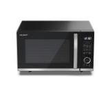 Sharp YC-QG204AE-B, Semi Digital, Flatbed,  Built-in microwave grill, Grill Power: 1000W, Plastic and Glass/Painted, 20l, 800 W, Housing Material MicrowaveSteel, LED Display White, Timer & Clock function, Child lock, Defrost, Cabinet Colour: Black