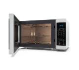 Sharp YC-MG81E-W, Fully Digital, Built-in microwave grill, Grill Power: 1100W, Plastic and Glass/Painted, 28l, 900 W, Housing Material Microwave-Steel, LED Display Blue, Timer & Clock function, Child lock, Defrost, Cabinet Colour: White