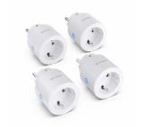 Sharp SGPH01EW4P - WiFi Smart Plug - 4 pack, 802.11 b/g/n (2.4GHz), Child Protection, Google Assistant, Alexa, White