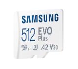 Samsung 512GB micro SD Card EVO Plus with Adapter, UHS-I interface, Read Speed up to 160MB/s