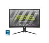 MSI MAG 275CQRXF, 27", Rapid VA, 240Hz, 1ms, WQHD 2560x1440, FreeSync Premium, Curved, HDR 400, ClearMR 7000, APP, KVM, Mystic Light, Console Mode, 300 nits, 2500:1, 100M:1, 1x DP(1.4a), 2x HDMI (2.0b), 1x Type-C (DP alt.), Heigh Adj. 130mm, Tilt, Vesa