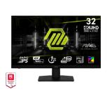 MSI MAG 322UPF, 32", Rapid IPS, 160Hz, 1ms, UHD 3840x2160, FLAT, HDR 400, FreeSync Premium, KVM, Console mode, APP, PIP, PBP, 400 nits, 1000:1, 100M;1, DP (1.4a), 2x HDMI (2.1), 1x Type-C (DP alt. PD 90W), USB HUB, Adj.Stand 100mm, Swivel,Tilt, VESA