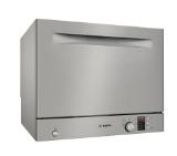 Bosch SKS2ITI00E, SER2, Compact dishwasher, E, Polinox, 8l, 6ps, 6p/2o, 49dB(C), silver inox painted, display, Auto program, SpeedPerfect, Start delay