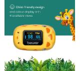 Beurer PO 13 KIDS Pulse Oximeter, Measurement of arterial oxygen saturation (SpO2) and heart rate (pulse), Adapted to suit children's fingers, Measurement within 8 seconds, Colour display with 4 available views, Medical device