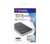 Verbatim STORE 'N' GO Secure HDD with keypad, USB 3.1 Gen 1 1TB black, 256-bit AES encryption