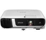 Epson EB-FH52, Full HD 1080p (1920 x 1080, 16:9) 240Hz Refresh, 4 000 ANSI lumens, 16 000:1, VGA, HDMI, USB, WLAN, Speakers, 36 months, Lamp: 36 months or 1 000 h, White + Sunne Ceiling Projector Bracket Mount Ceiling Mount 74-114cm, White