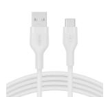 Belkin BOOST CHARGE Flex Silicone cable USB-A to USB-C - 1M - White