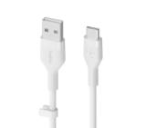 Belkin BOOST CHARGE Flex Silicone cable USB-A to USB-C - 1M - White