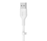 Belkin BOOST CHARGE Flex Silicone cable USB-A to USB-C - 1M - White