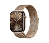 Apple Watch S10 Cellular 46mm Gold Titanium Case with Gold Milanese Loop - S/M