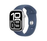 Apple Watch S10 GPS 42mm Silver Alu Case with Denim Sport Band - S/M