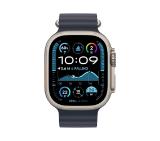 Apple Watch Ultra2 v2 Cellular 49mm Natural Titanium Case with Navy Ocean Band