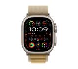 Apple Watch Ultra2 v2 Cellular 49mm Natural Titanium Case with Tan Alpine Loop - Large