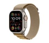 Apple Watch Ultra2 v2 Cellular 49mm Natural Titanium Case with Tan Alpine Loop - Large