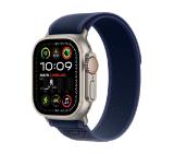 Apple Watch Ultra2 v2 Cellular 49mm Natural Titanium Case with Blue Trail Loop - M/L