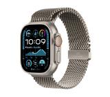 Apple Watch Ultra2 v2 Cellular 49mm Natural Titanium Case with Natural Titanium Milanese Loop - S