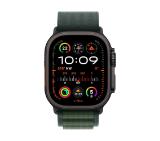 Apple Watch Ultra2 v2 Cellular 49mm Black Titanium Case with Dark Green Alpine Loop - Medium