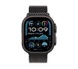 Apple Watch Ultra2 v2 Cellular 49mm Black Titanium Case with Black Titanium Milanese Loop - S