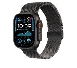 Apple Watch 49mm Milanese Loop: Black Titanium Milanese Loop - Large