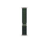 Apple Watch 49mm Loop: Dark Green Alpine Loop - Small - Natural Titanium Finish