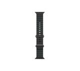 Apple Watch 49mm Band: Black Ocean Band - Natural Titanium Finish