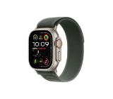 Apple Watch 49mm Loop: Green Trail Loop - S/M - Natural Titanium Finish