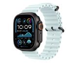 Apple Watch 49mm Band: Ice Blue Ocean Band - Black Titanium Finish