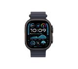 Apple Watch 49mm Band: Navy Ocean Band - Black Titanium Finish