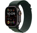 Apple Watch 49mm Loop: Dark Green Alpine Loop - Small - Black Titanium Finish