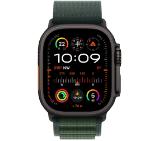 Apple Watch 49mm Loop: Dark Green Alpine Loop - Small - Black Titanium Finish