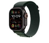 Apple Watch 49mm Loop: Dark Green Alpine Loop - Medium - Black Titanium Finish