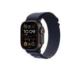 Apple Watch 49mm Loop: Navy Alpine Loop - Small - Black Titanium Finish