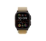 Apple Watch 49mm Loop: Tan Alpine Loop - Large - Black Titanium Finish