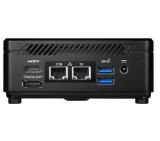 MSI CUBI 5 12M-005EU, i3-1215U (6C/8T, up to 4.40 GHz, 10 MB), 8GB DDR4 (3200MHz up to 64GB), 256GB SSD M.2 NVMe PCIe Gen4 x4, WiFi 6, BT, 2x RJ45, 4x USB 3.2 Gen 2 Type A, Thunderbolt 4, Black, 0.66 Liter, 0.55 kg, 2YR, VESA 100 and 75, Windows 11 Home