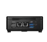 MSI CUBI 5 12M-005EU, i3-1215U (6C/8T, up to 4.40 GHz, 10 MB), 8GB DDR4 (3200MHz up to 64GB), 256GB SSD M.2 NVMe PCIe Gen4 x4, WiFi 6, BT, 2x RJ45, 4x USB 3.2 Gen 2 Type A, Thunderbolt 4, Black, 0.66 Liter, 0.55 kg, 2YR, VESA 100 and 75, Windows 11 Home