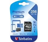 Verbatim Premium micro SDXC 256GB Class 10 U1 (Incl. Adaptor)