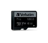 Verbatim PRO micro SDXC 128GB Class 10 UHS-3 (Incl. Adaptor)