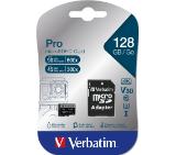 Verbatim PRO micro SDXC 128GB Class 10 UHS-3 (Incl. Adaptor)