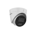 HikVision 4 MP Smart Hybrid Light Fixed Turret Network Camera, 2.8mm, IR, White Light up to 30m, 120 dB WDR, H.265+, IP67, built-in microphone, built-in memory card slot, support micro SDXC (512GB), 12Vdc/PoE 6.5W