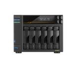 Asustor Lockerstor 6 Gen3 AS6806T 6 Bay NAS, Ryzen Embedded Quad-Core 2.3GHz CPU, Dual USB 4 Ports, Dual 10GbE Ports, Dual 5GbE Ports, 16G ECC RAM DDR5, (Max. 64GB), 4x M.2 SSD Slots (Diskless), 2 x Type C, Black