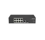 HikVision 10 Port Fast Ethernet Smart Harsh POE Switch, 8x 10/100 Mbps PoE port, 1x Gigabit RJ45 port, 1x Gigabit fiber optical port, Power Budget 110W, Up to 300 m Long Range PoE Transmission, -30 °C to 65 °C wide temperature range